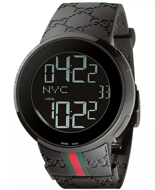 Gucci I-Gucci Collection Rubber Strap Watch 44mm