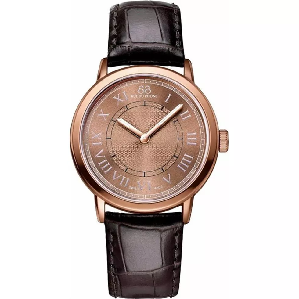 88 Rue du Rhone Ladies rose gold Leather Watch 35mm