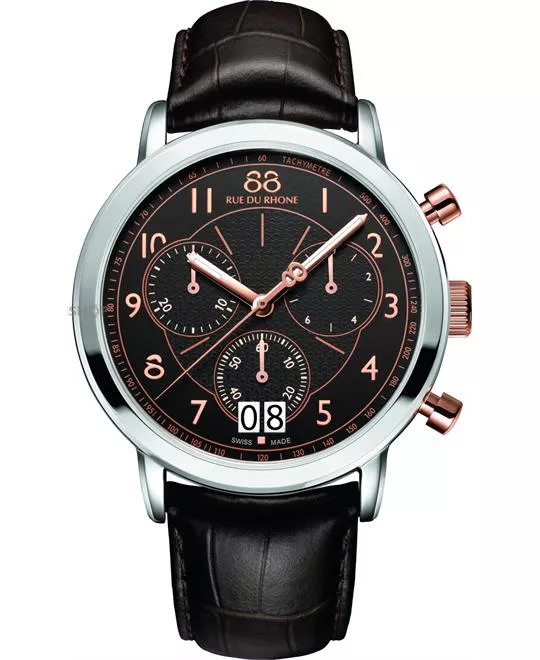 88 Rue du Rhone Men's Swiss Quartz Brown Watch 45mm