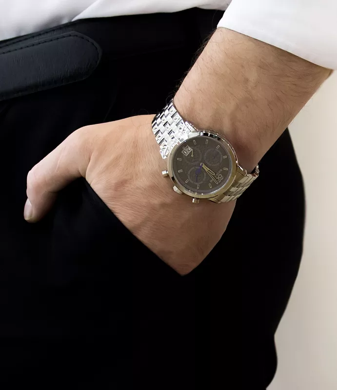 88 Rue du Rhone Men's Swiss Quartz Silver Watch 45mm