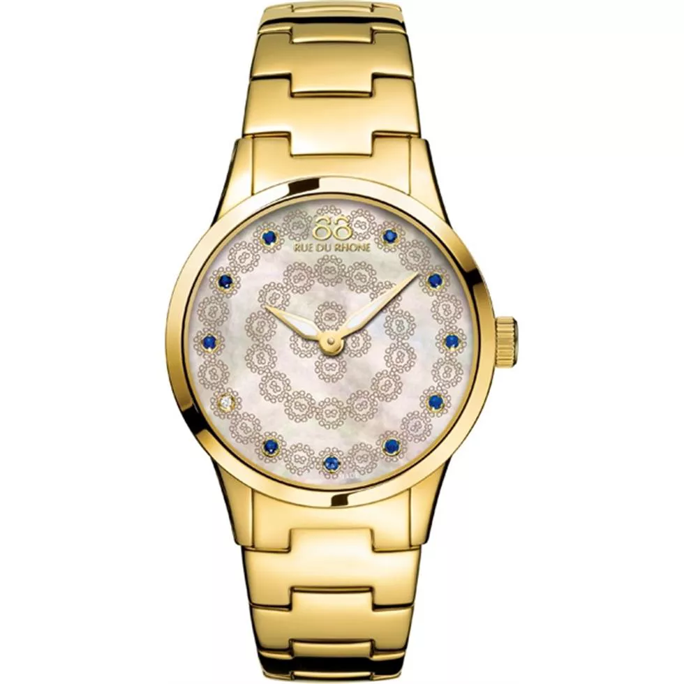 88 Rue du Rhone Rive gold plated bracelet watch 32mm 