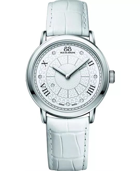 88 Rue du Rhone Women's Swiss Quartz White Watch 35mm