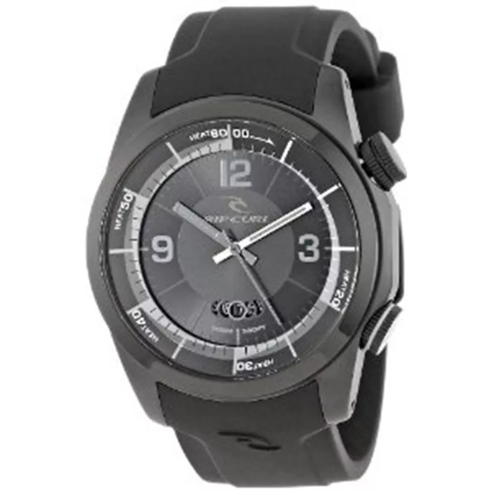 Rip Curl Men's Launch Heat Timer Midnight Black Analog Surf Watch