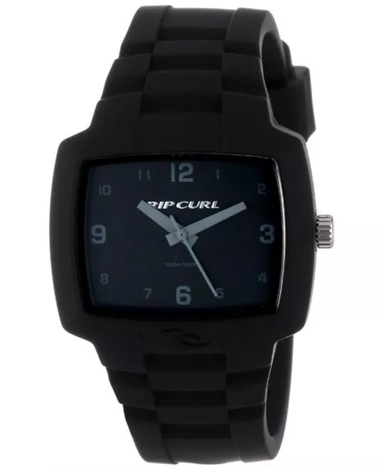 Rip Curl Men's Tour Midsize Black Silicone Youth Watch