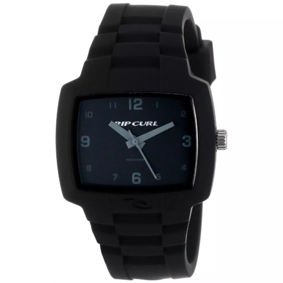 Rip Curl Men's Tour Midsize Black Silicone Youth Watch