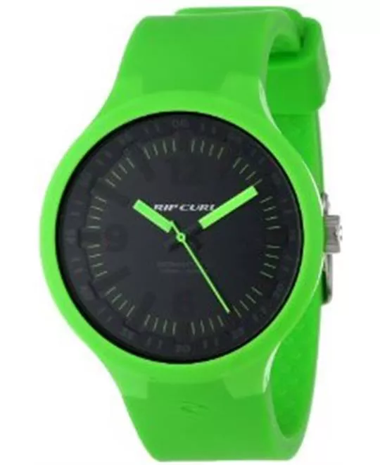 Rip Curl Men's  Driver Fluro Green Silicone Sport Surf Watch