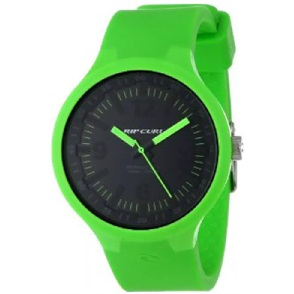 Rip Curl Men's  Driver Fluro Green Silicone Sport Surf Watch