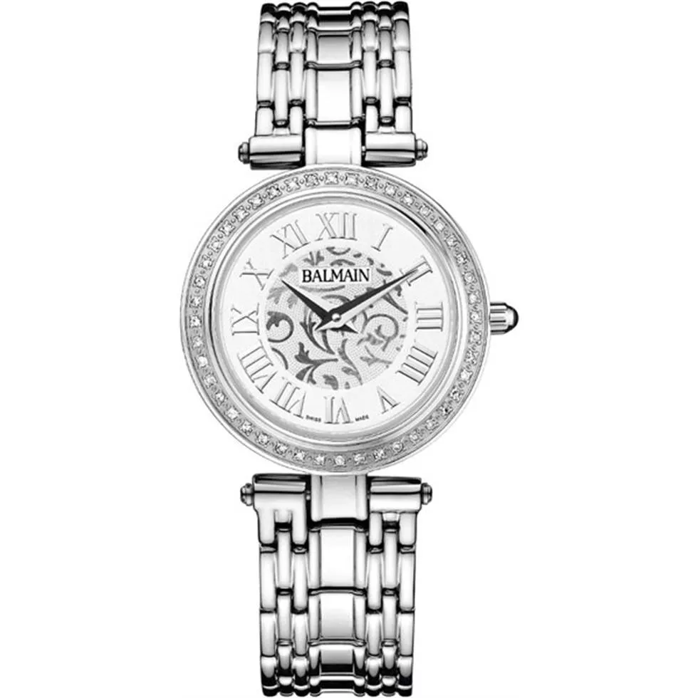 BALMAIN Diamond Silver Dial Watch 28mm