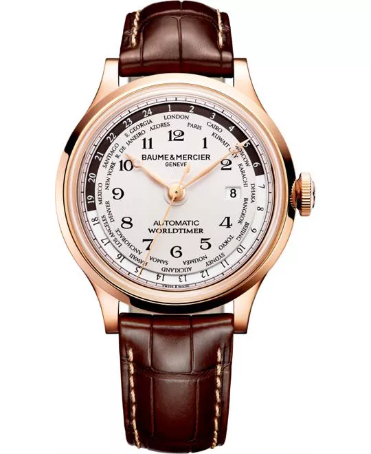 Baume & Mercier Capeland 10107 Worldtimer Watch 44mm