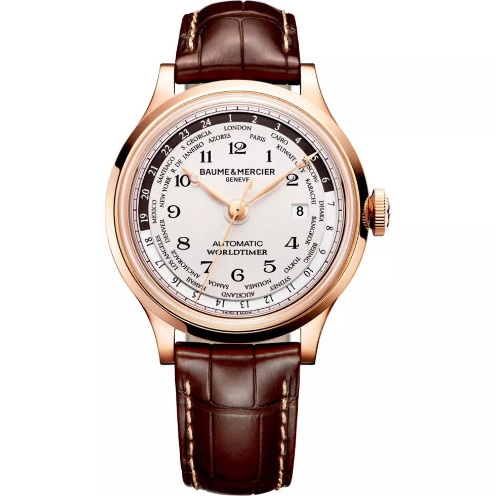 Baume & Mercier Capeland 10107 Worldtimer Watch 44mm