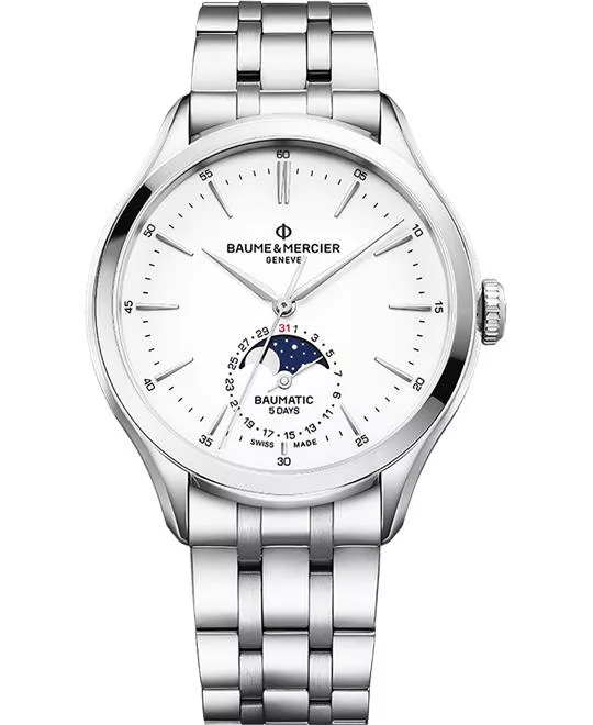Baume & Mercier Clifton 10552 Baumatic Watch 42mm 