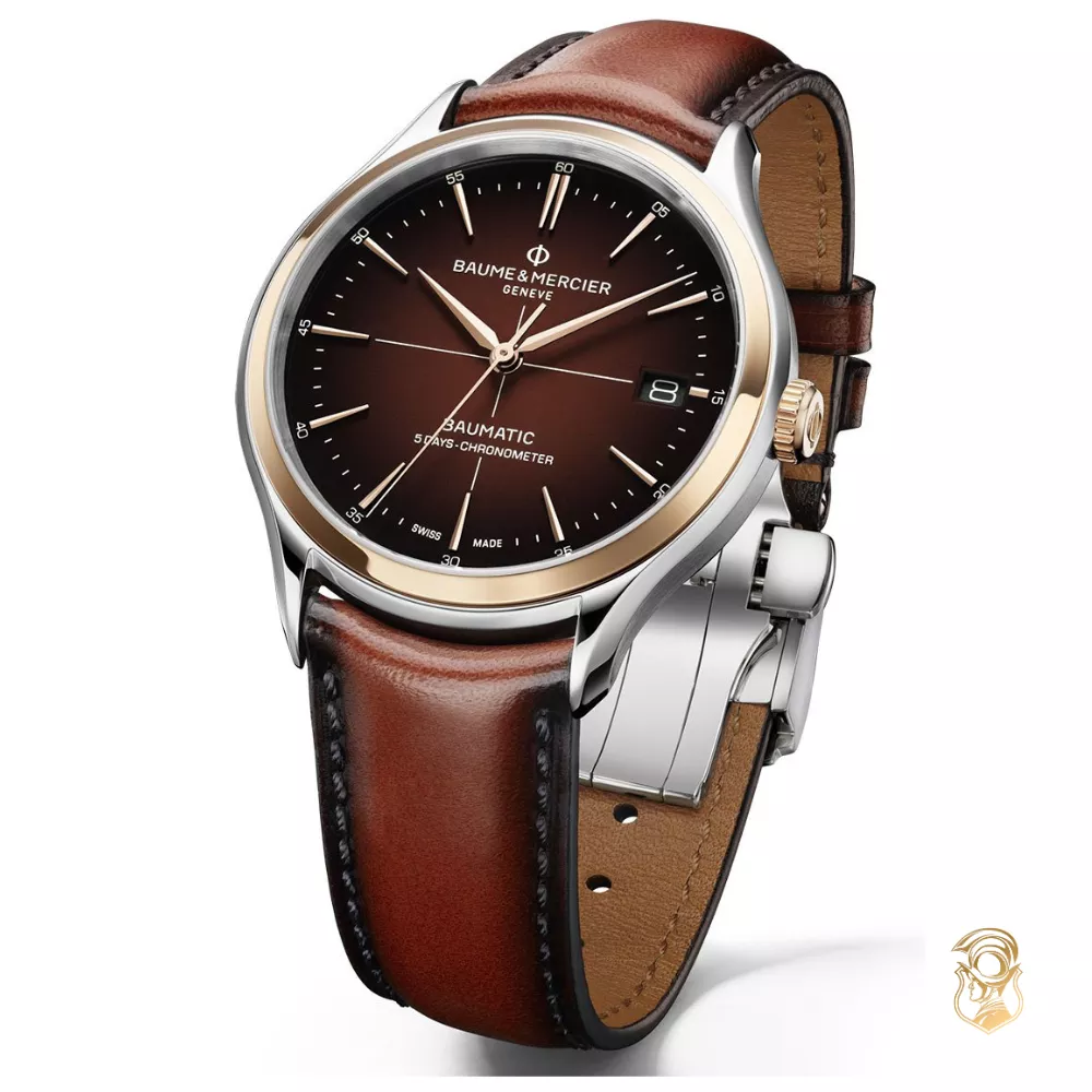 Baume & Mercier Clifton 10713 Automatic Chocolate Watch 40mm