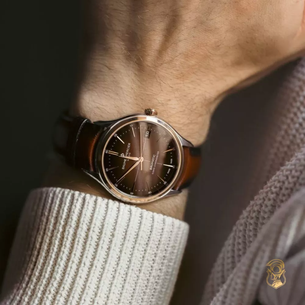 Baume & Mercier Clifton 10713 Automatic Chocolate Watch 40mm