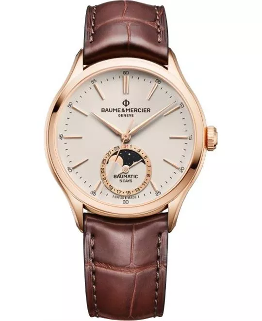 Baume & Mercier Clifton 18K Pink Gold Watch 39mm
