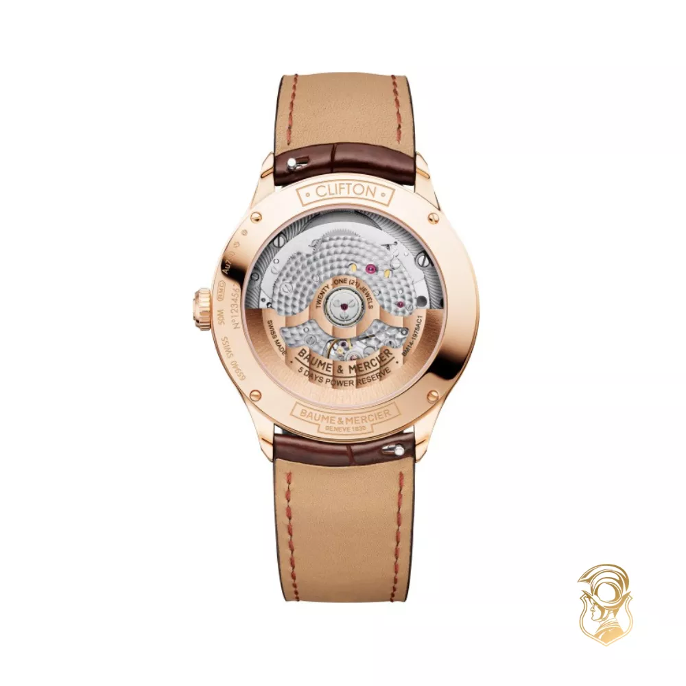 Baume & Mercier Clifton 18K Pink Gold Watch 39mm