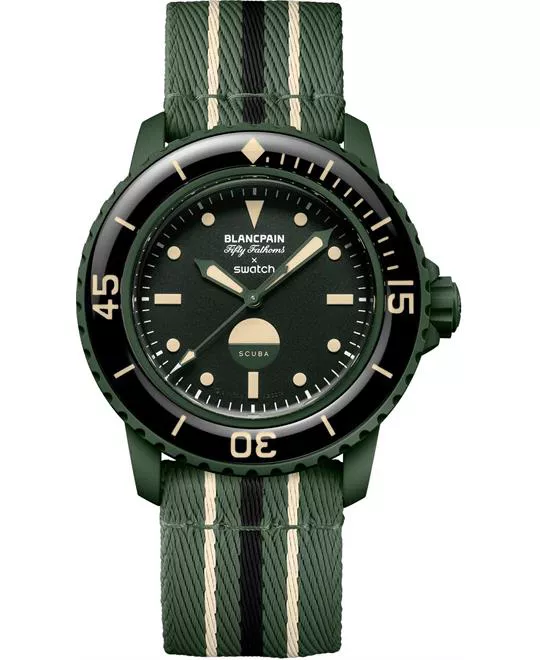 Blancpain x Swatch Bioceramic Scuba Fifty Fathoms Watch 42.3mm