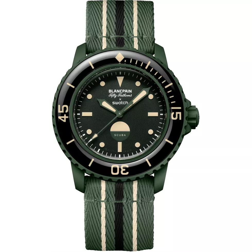 Blancpain x Swatch Bioceramic Scuba Fifty Fathoms Watch 42.3mm