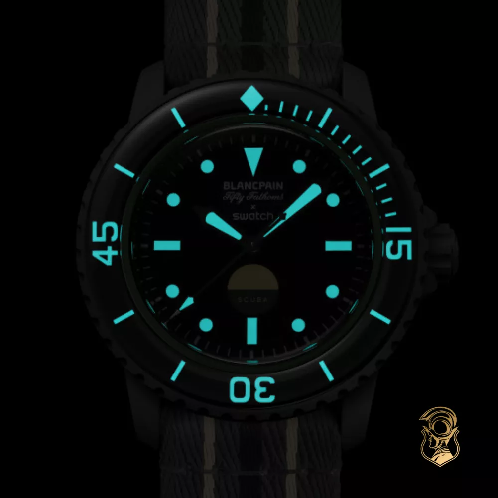 Blancpain x Swatch Bioceramic Scuba Fifty Fathoms Watch 42.3mm