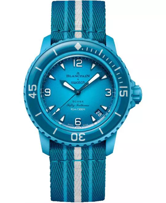 Blancpain x Swatch Bioceramic Scuba Fifty Fathoms Watch 42.3mm