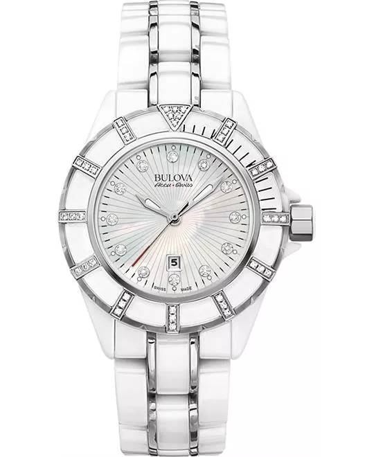 Bulova AccuSwiss Mirador Diamond Ceramic Watch 36mm