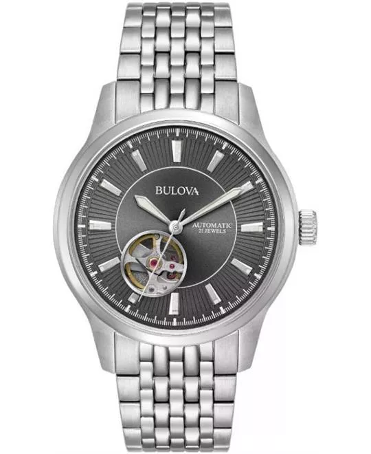 Bulova Automatic Gray Dial Watch 40mm
