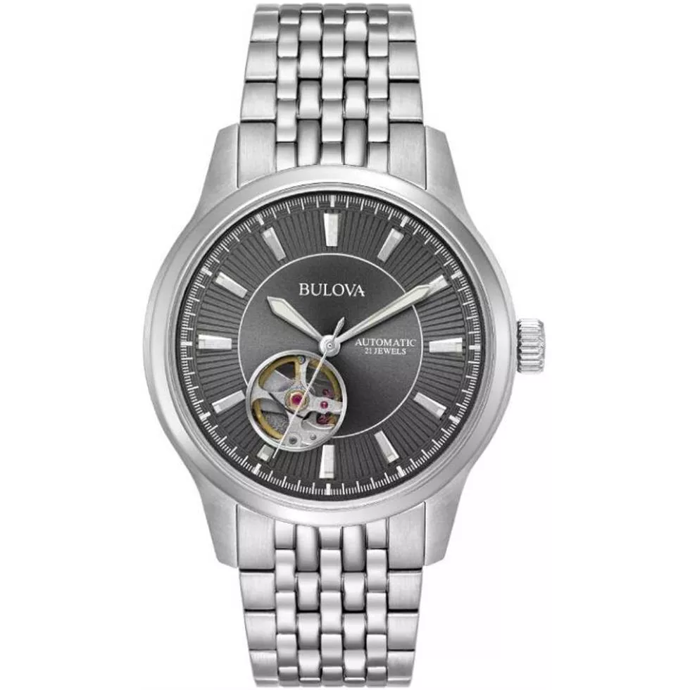 Bulova Automatic Gray Dial Watch 40mm