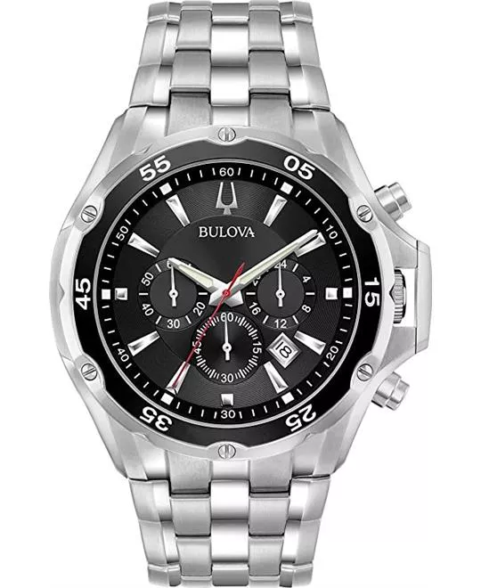 Bulova Dress Chronograph Rotating Watch 45mm