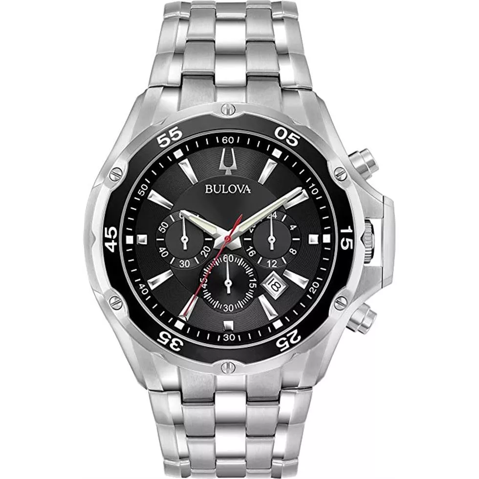 Bulova Dress Chronograph Rotating Watch 45mm