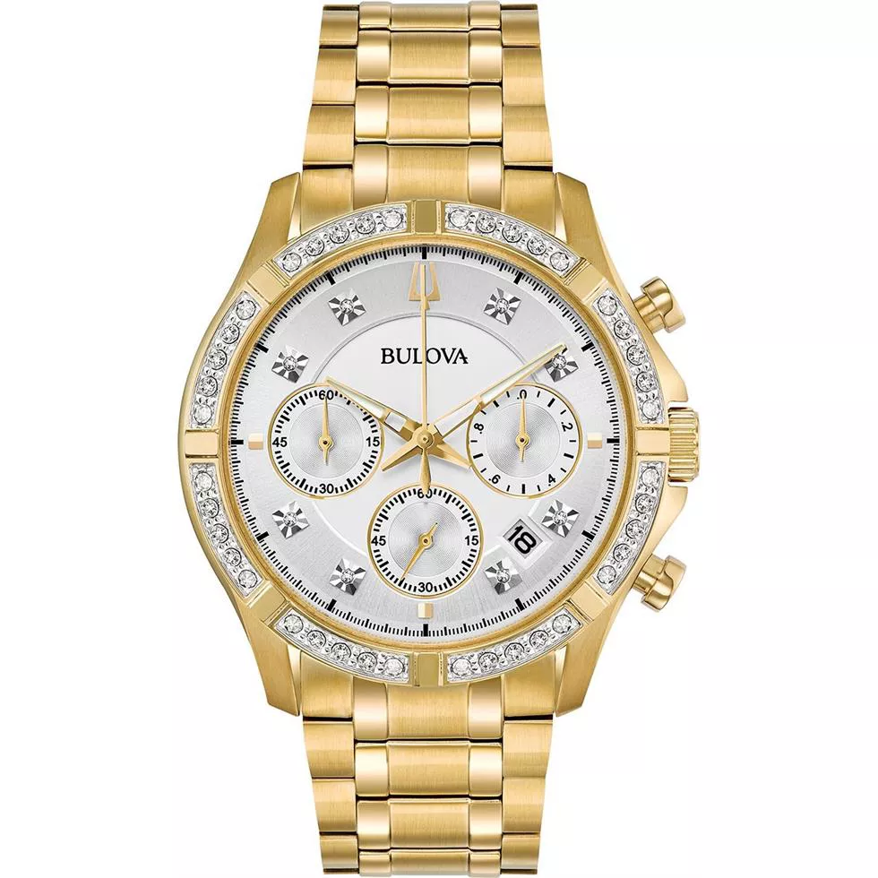 Bulova 98E113 Chronograph Diamond Accent Watch 42mm