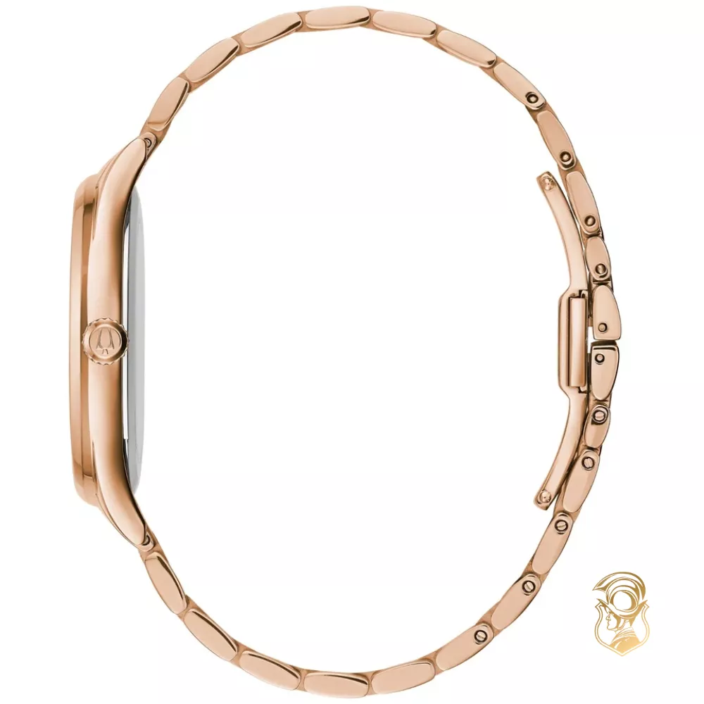 Bulova Classic Date Rose Gold Stainless Steel Watch 36mm