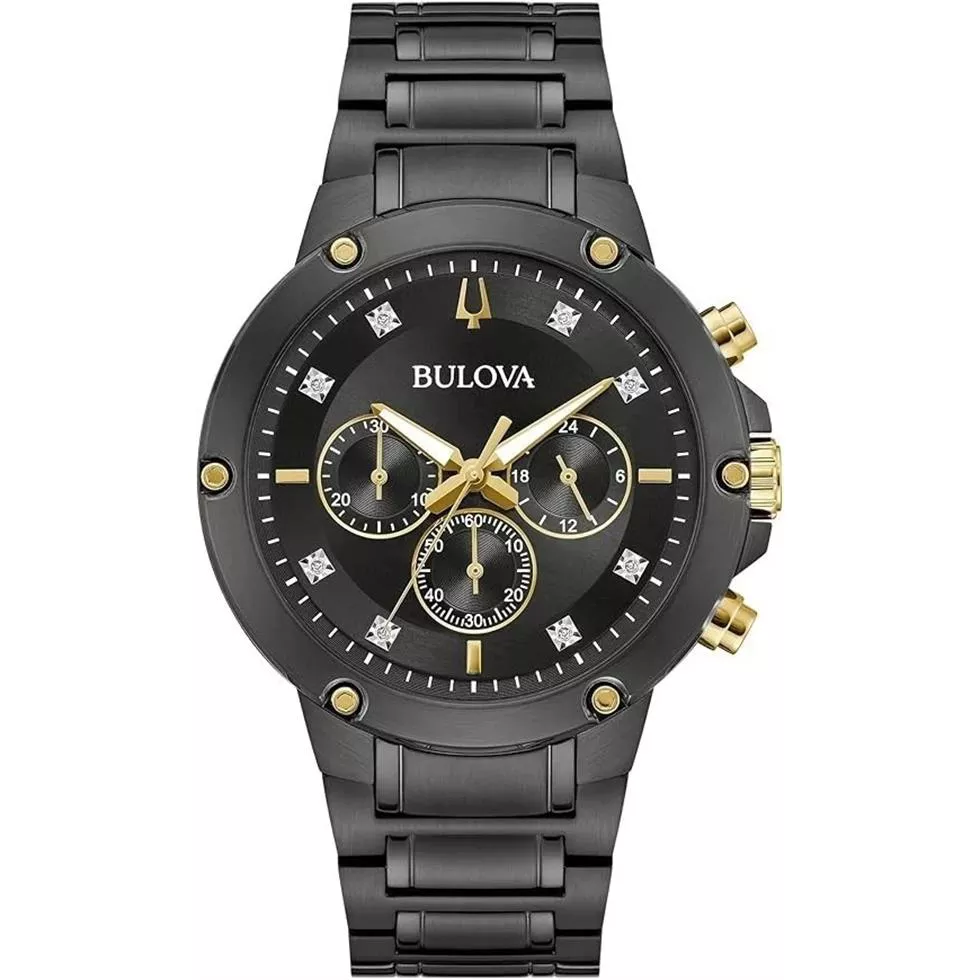 Bulova Classic Diamond Chronograph Watch 43mm