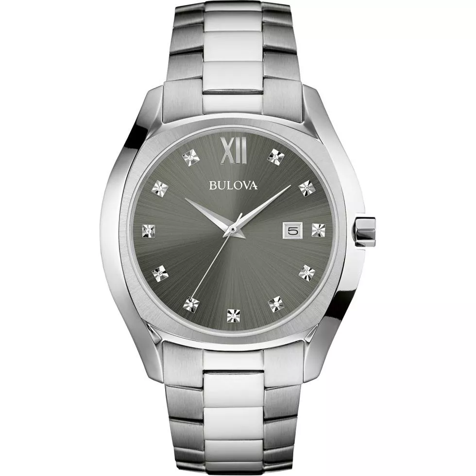 Bulova Classic Diamond Grey Watch 42.5mm