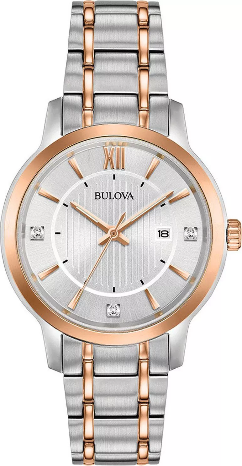 MSP: 84079 Bulova Classic Diamond Rose Gold Watch 32mm 6,370,000