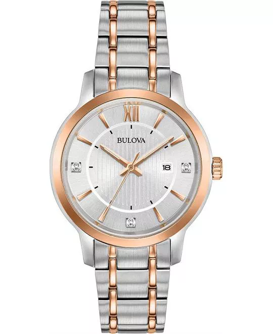 Bulova Classic Diamond Rose Gold Watch 32mm