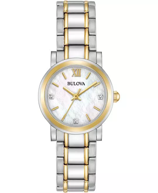 Bulova Classic Mother of Pearl Diamond Watch 26mm