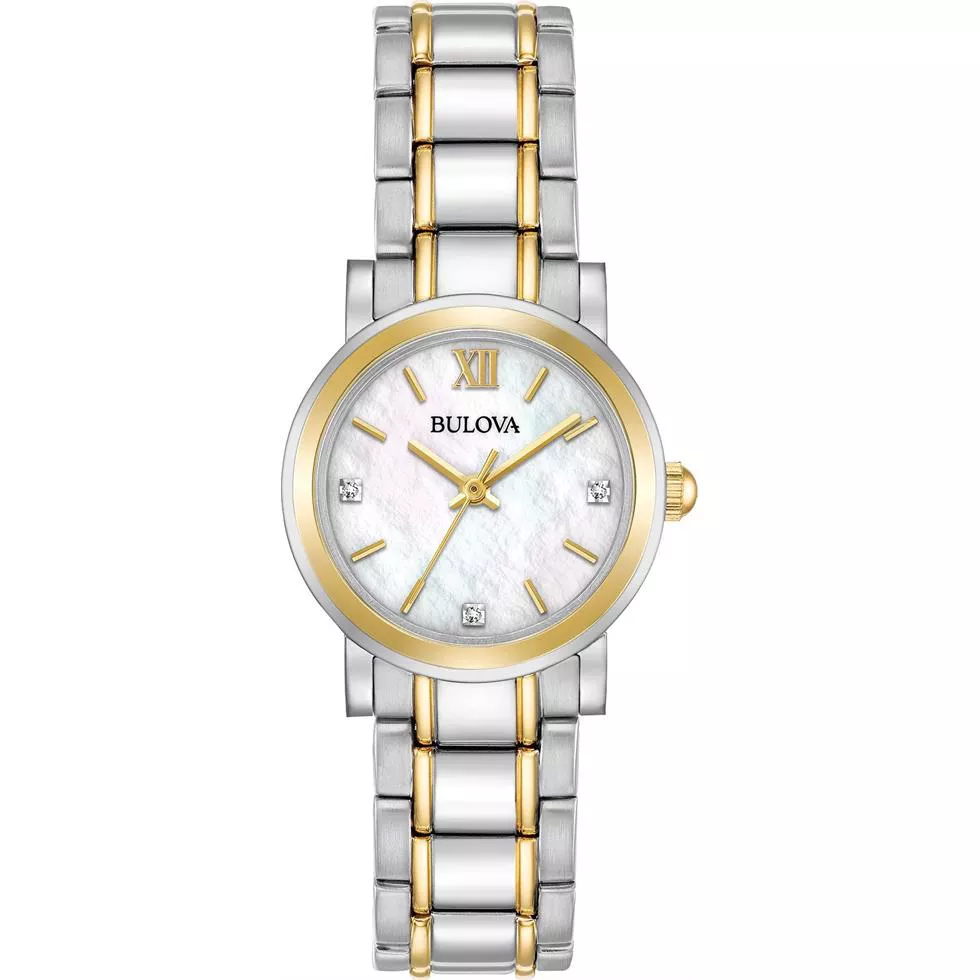 Bulova Classic Mother of Pearl Diamond Watch 26mm