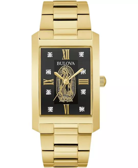 Bulova Classic Our Lady of Guadalupe Gold Watch 31mm