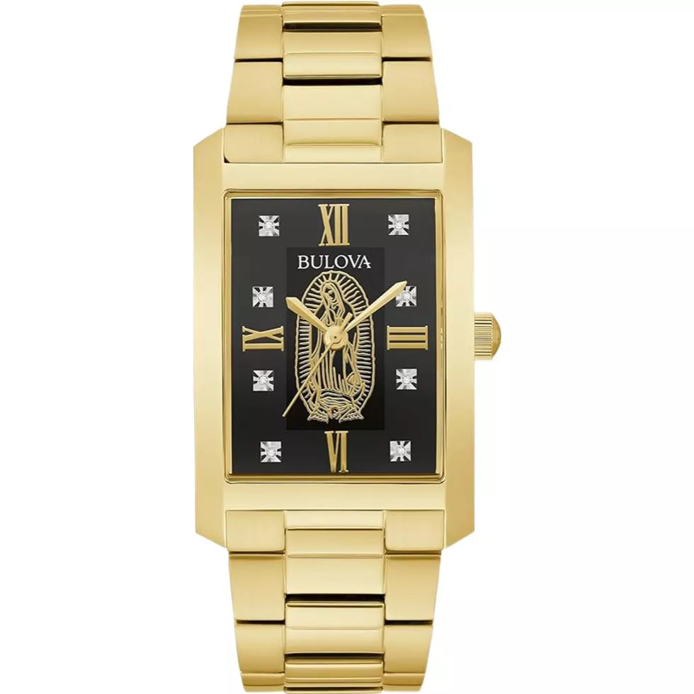 Bulova Classic Our Lady of Guadalupe Gold Watch 31mm