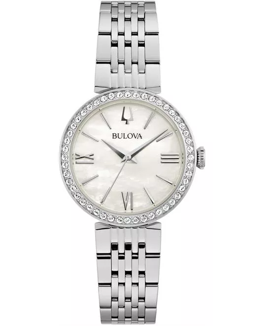 Bulova Classic Quartz White Mother-of-Pearl Watch 30mm