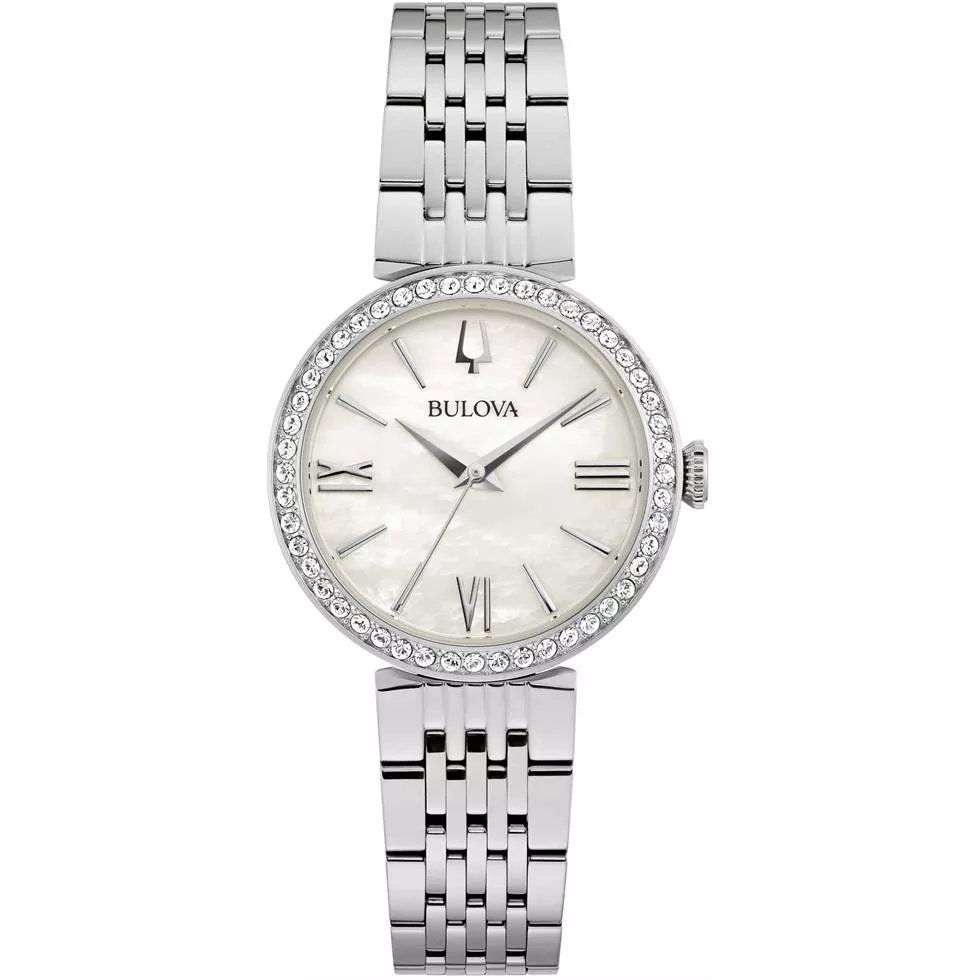 Bulova Classic Quartz White Mother-of-Pearl Watch 30mm