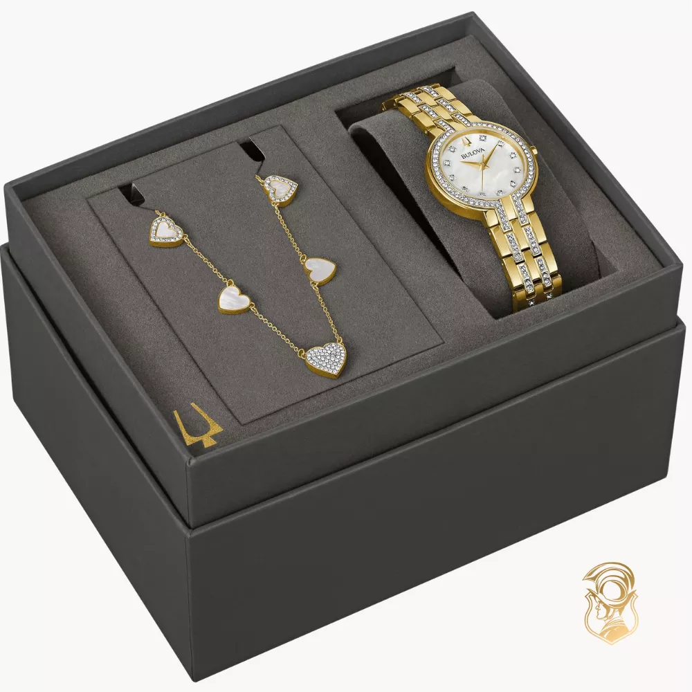 Bulova Crystal Box Set Watch 30mm