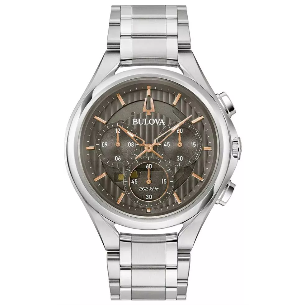 Bulova Curv Grey Dial Men's Grey Watch 44mm