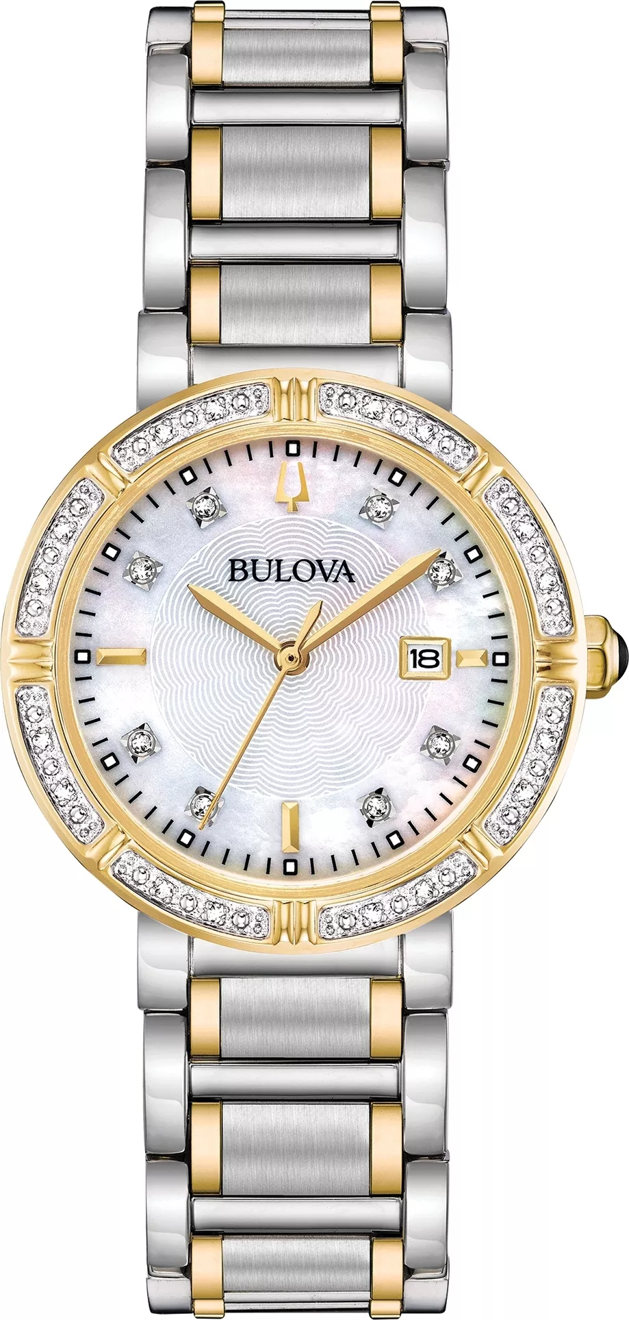 MSP: 87750 Bulova Diamond Accented Watch 30mm 6,800,000