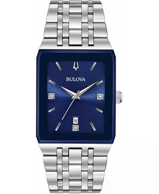 Bulova Diamond Blue Dial Watch 45mm