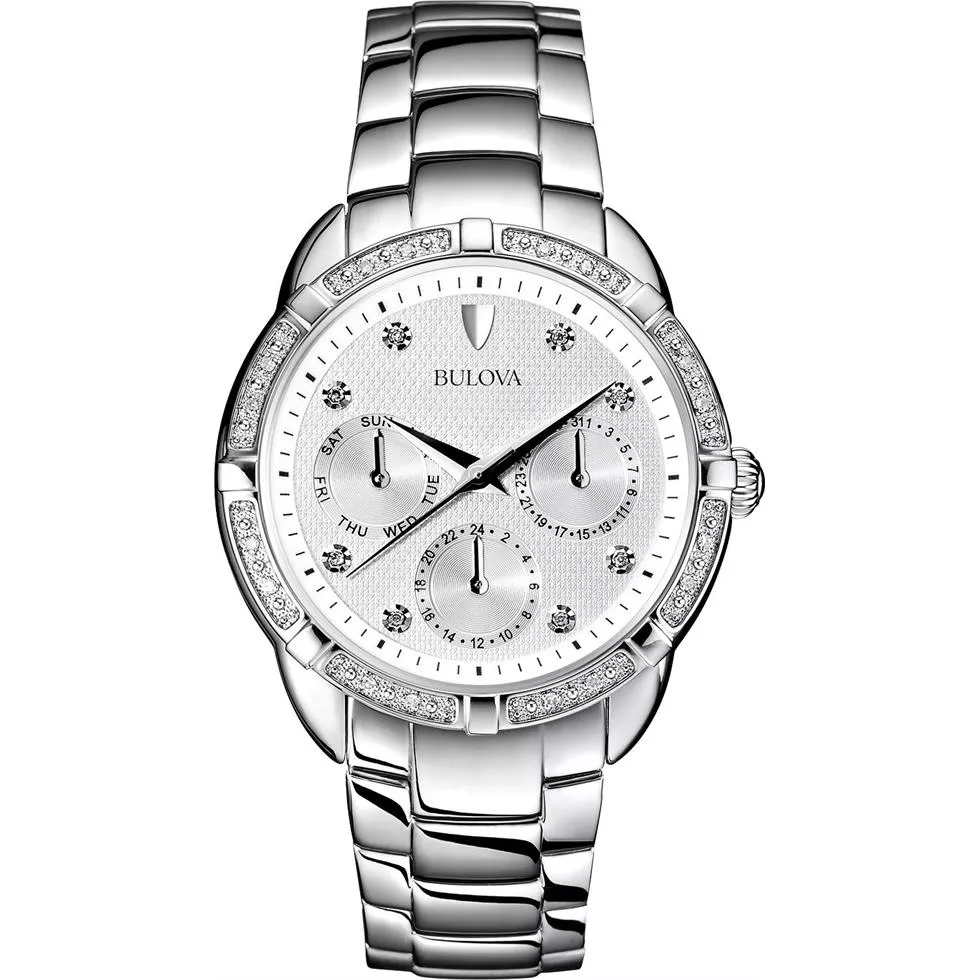 Bulova Diamond Multi-Function Watch 36mm 