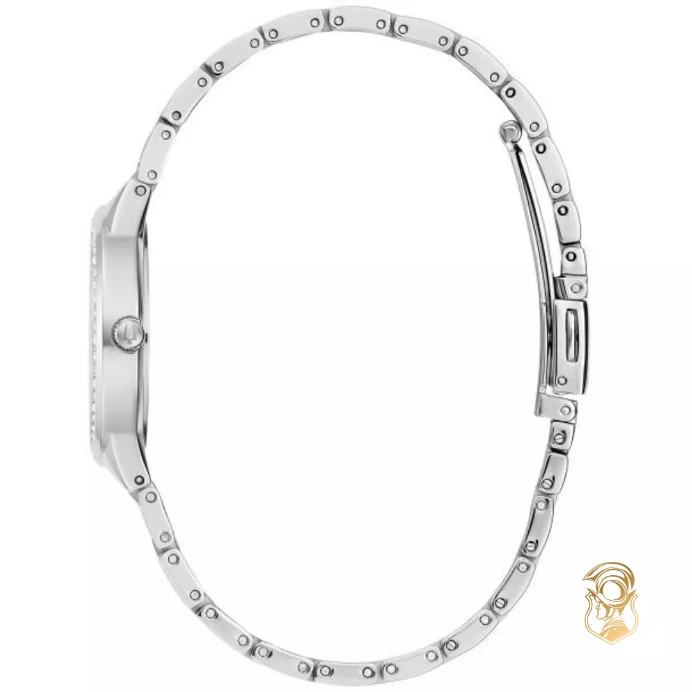 Bulova Diamond Quartz Silver Stainless Steel Watch 30mm