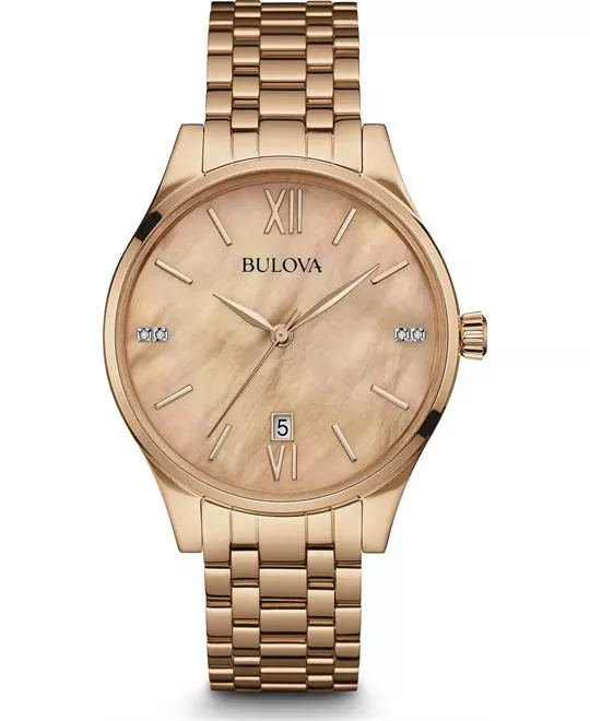 Bulova Diamond Rose Gold Watch 36mm