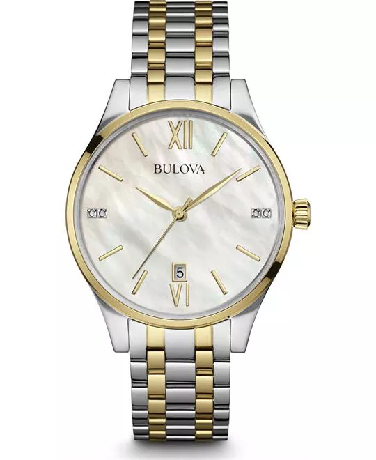 Bulova Maiden Lane Womens Diamond Watch 36mm 