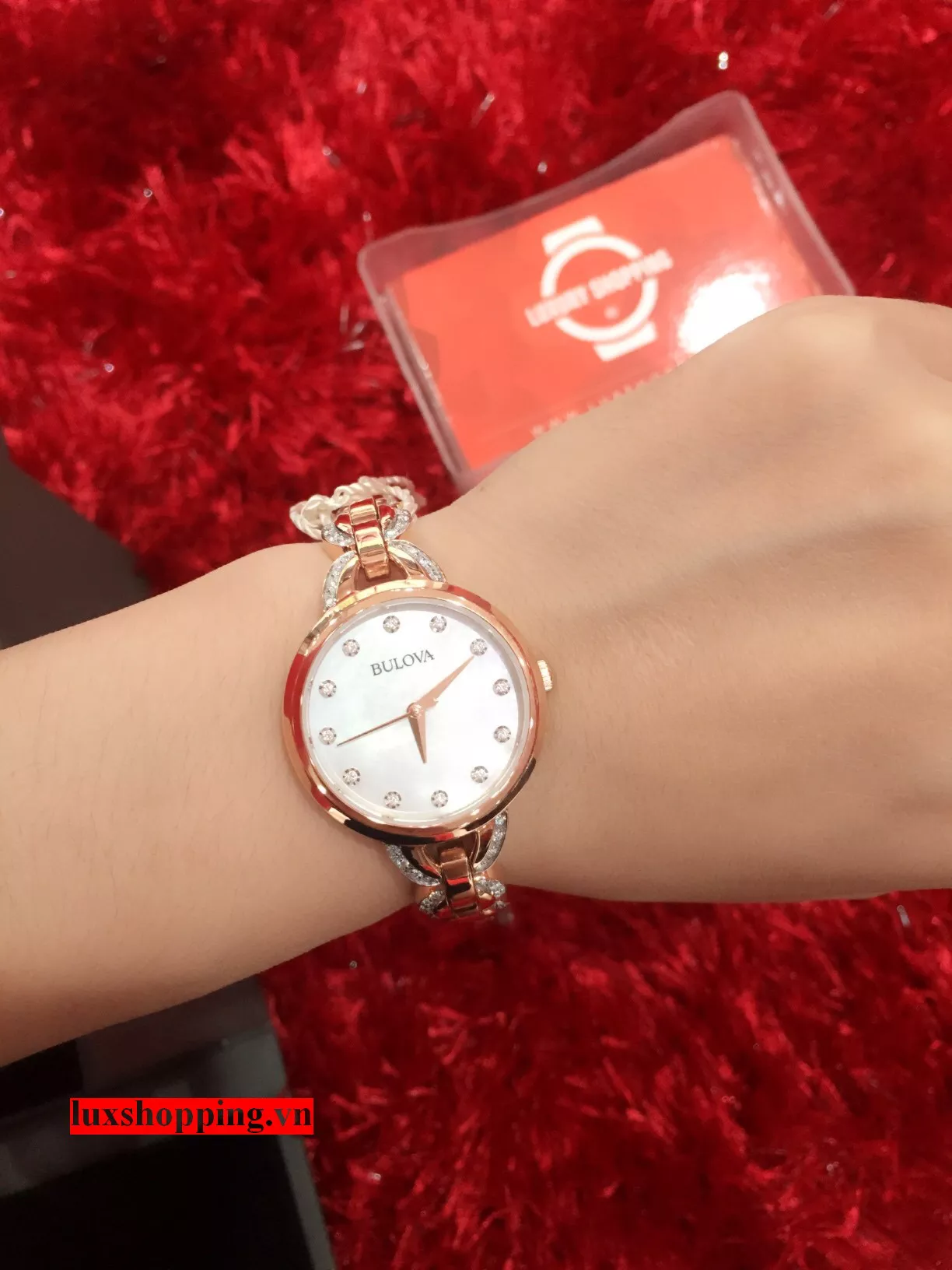 Bulova Facets Crystal Rose Women's Watch 28mm 
