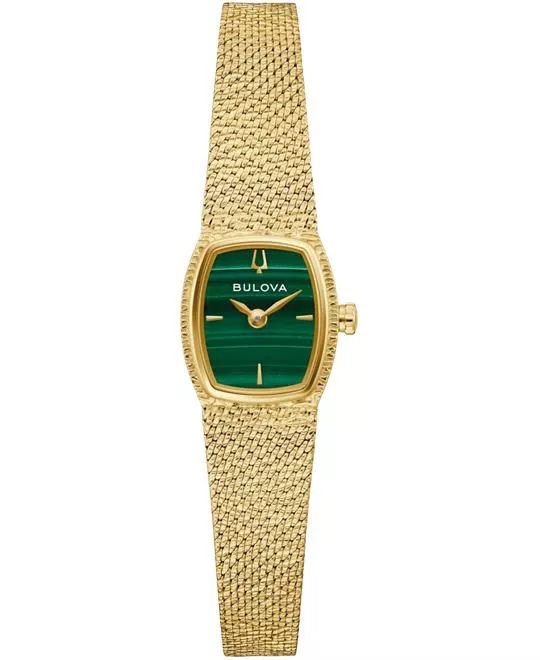Bulova Goddess of Time Malachite Watch 17mm